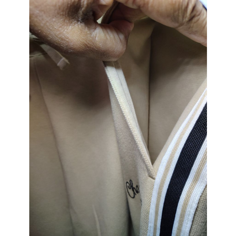 Champion Wide Leg Sweatpants 2X Beige Stripe Logo Athleisure Lounge Pants Plus - Picture 7 of 11